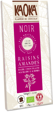chocolat bio raisins amandes