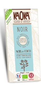 chocolat bio noir noix coco