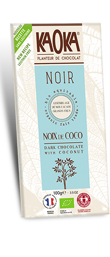 chocolat bio noir noix coco