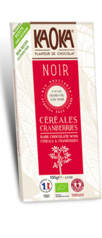 Chocolat Noir Cranberries Céréales Bio Équitable KAOKA