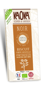 Chocolat Noir Crêpe Dentelle Bio Équitable KAOKA