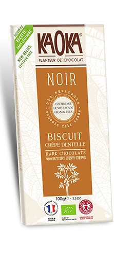 Chocolat Noir Crêpe Dentelle Bio Équitable KAOKA