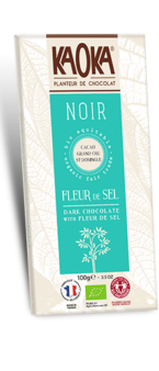Chocolat Noir Fleur de Sel Saint Domingue Bio Équitable KAOKA