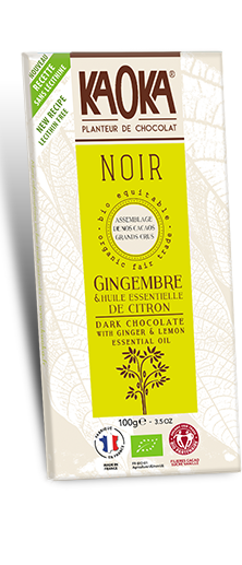chocolat bio noir citron gingembre equitable