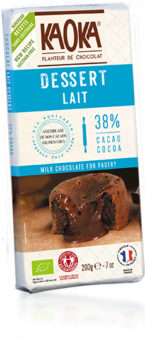 Tablette dessert chocolat au lait bio équitable KAOKA