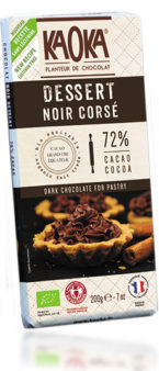 Tablette dessert chocolat noir corsé bio équitable KAOKA