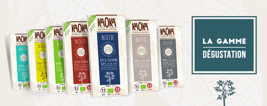 gamme degustation chocolat bio equitable kaoka