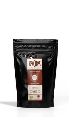 Palets de Chocolat Noir 58% bio équitable KAOKA
