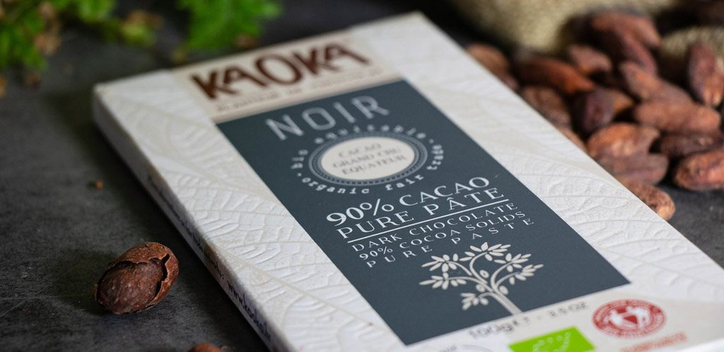 chocolat noir 90% pure origine Equateur kaoka