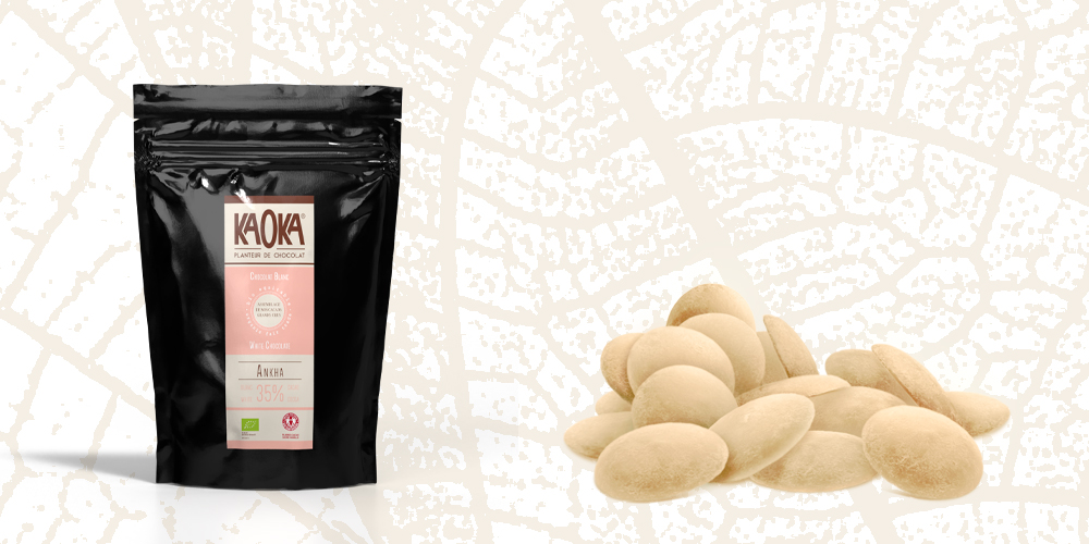Palets chocolat blanc bio équitable kaoka