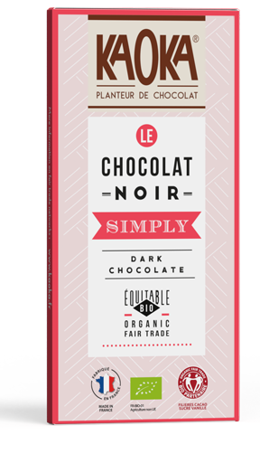 Tablette Simply Dark bio équitable KAOKA