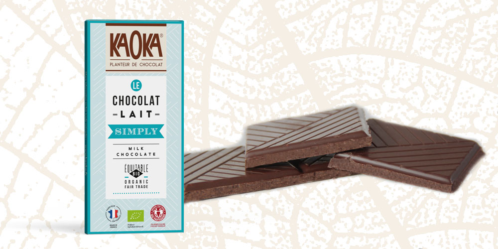 Tablette chocolat au lait simply kaoka